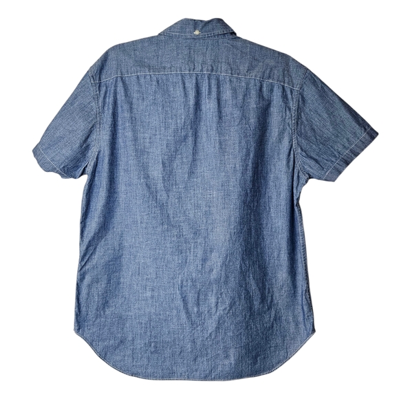 Bonobos Men's Cotton Chambray Short Sleeve Standard Fit Button Down Shirt M - Picture 2 of 8